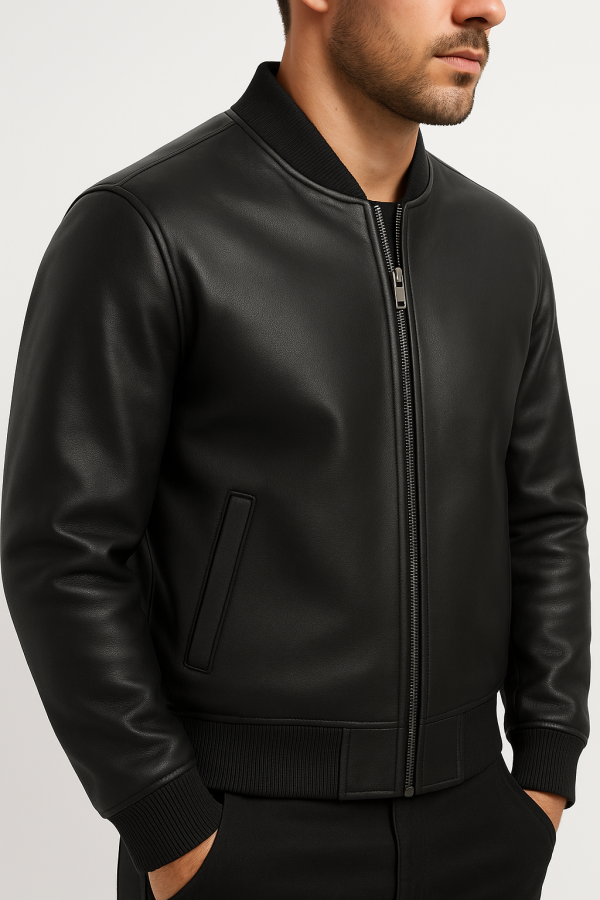 Leather Bomber Jacket